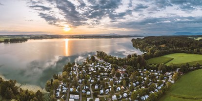 Campingplätze - Baden in natürlichen Gewässern - Morgenstimmung am Camping Schwanenplatz - Camping Schwanenplatz