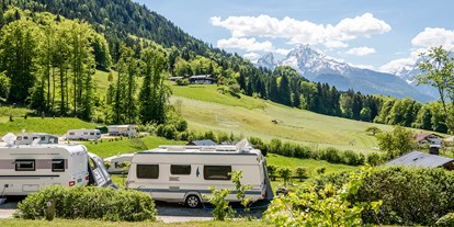 Campingplätze - Reisemobilstellplatz vor der Schranke - Terrassencamping Allweglehen_Watzmannblick - Camping-Resort Allweglehen