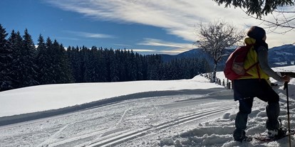 Campingplätze - Ecocamping - Für Wintergenießer bietet das Allgäu allerhand Möglichkeiten wie z.B. Schneeschuhwandern. - Camping Zeh am See/ Allgäu