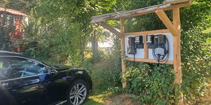Campingplätze - Ver- und Entsorgung für Reisemobile - neue E-Ladesäule - Campingplatz am Marktler Badesee